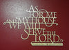 As For Me and My House Scripture Wall Art, Customized