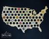 Nebraska State Beer Cap Map