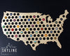 Wyoming State Beer Cap Map