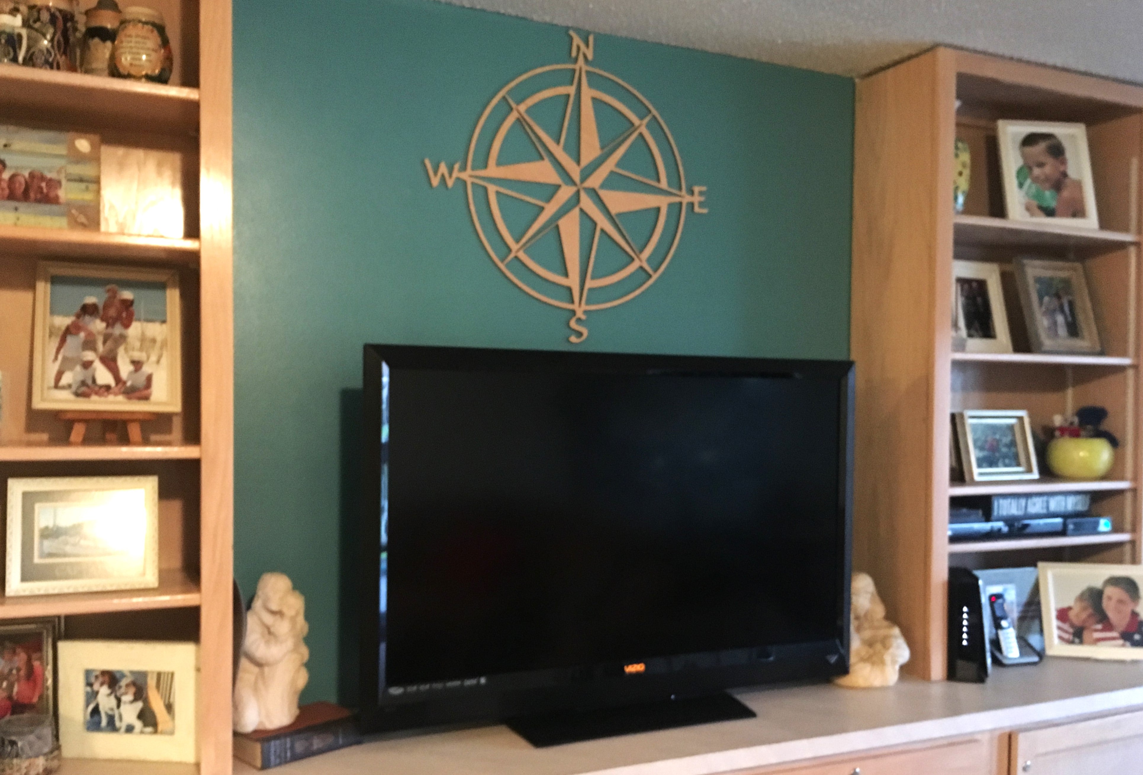 Modern NSEW Compass Wall Art | Design by Skyline Workshop ...