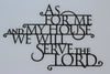 As For Me and My House Scripture Wall Art