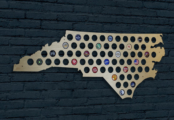 North Carolina Beer Cap Map