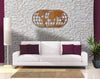 World Map Art -Huge Wood Globe Wall Hanging - Office Art - Library
