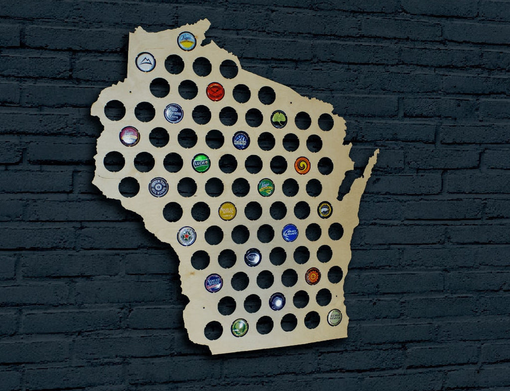 Wisconsin Beer Cap Map