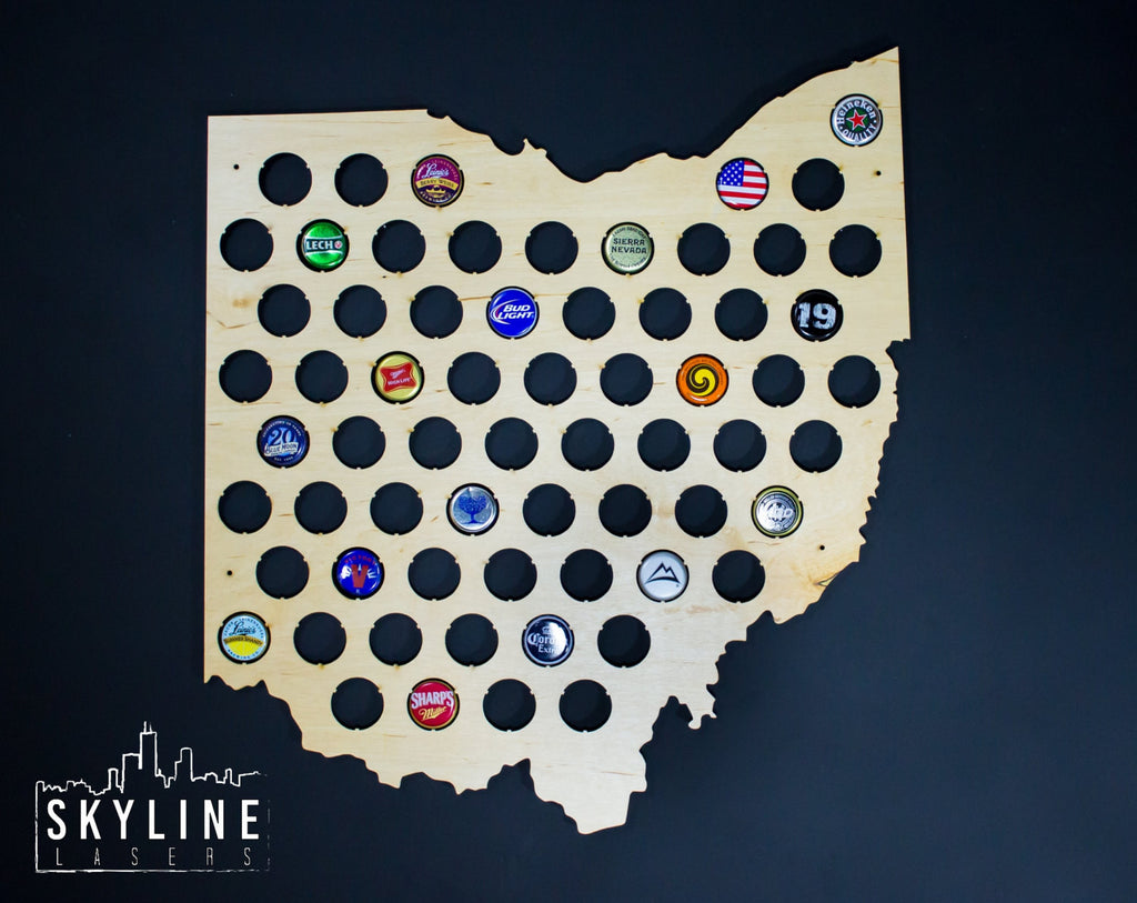 Ohio State Beer Cap Map