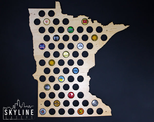 Minnesota State Beer Cap Map