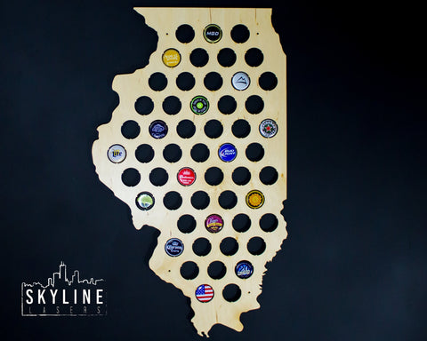 Illinois State Beer Cap Map