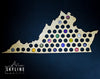Virginia State Beer Cap Map