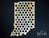 Indiana State Beer Cap Map