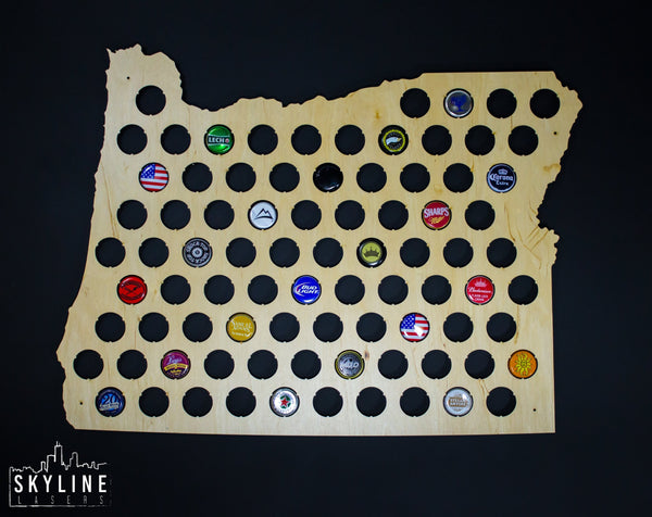 Oregon State Beer Cap Map