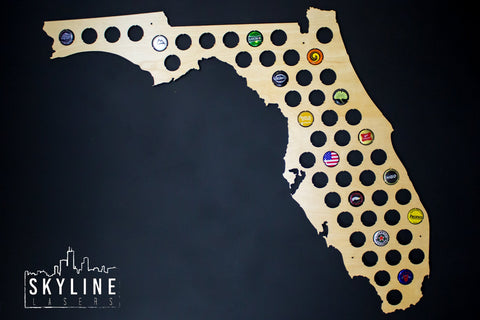 Florida State Beer Cap Map