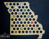 Missouri State Beer Cap Map