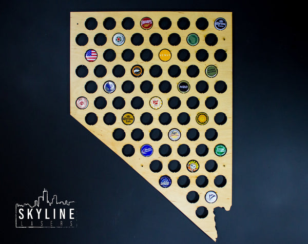 Nevada State Beer Cap Map