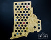 Rhode Island State Beer Cap Map