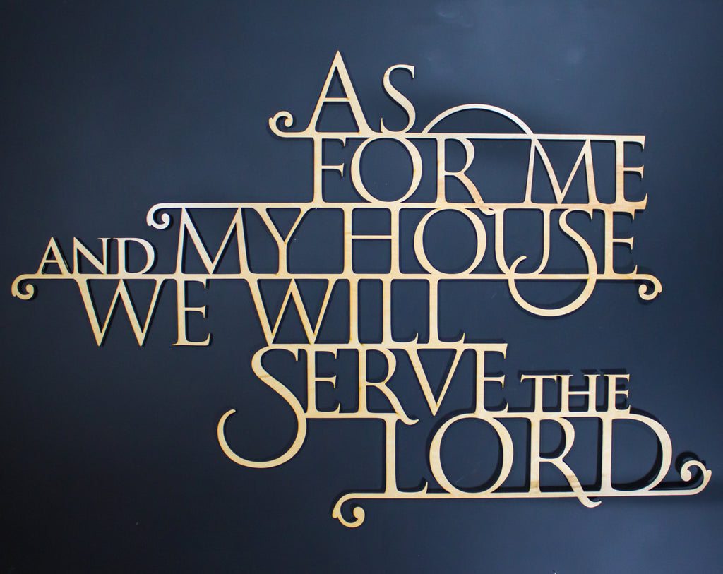 As For Me and My House Scripture Wall Art | Skyline Workshop