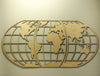 World Map Art -Huge Wood Globe Wall Hanging - Office Art - Library